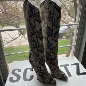 Schutz Snake Skin High Heel Boots